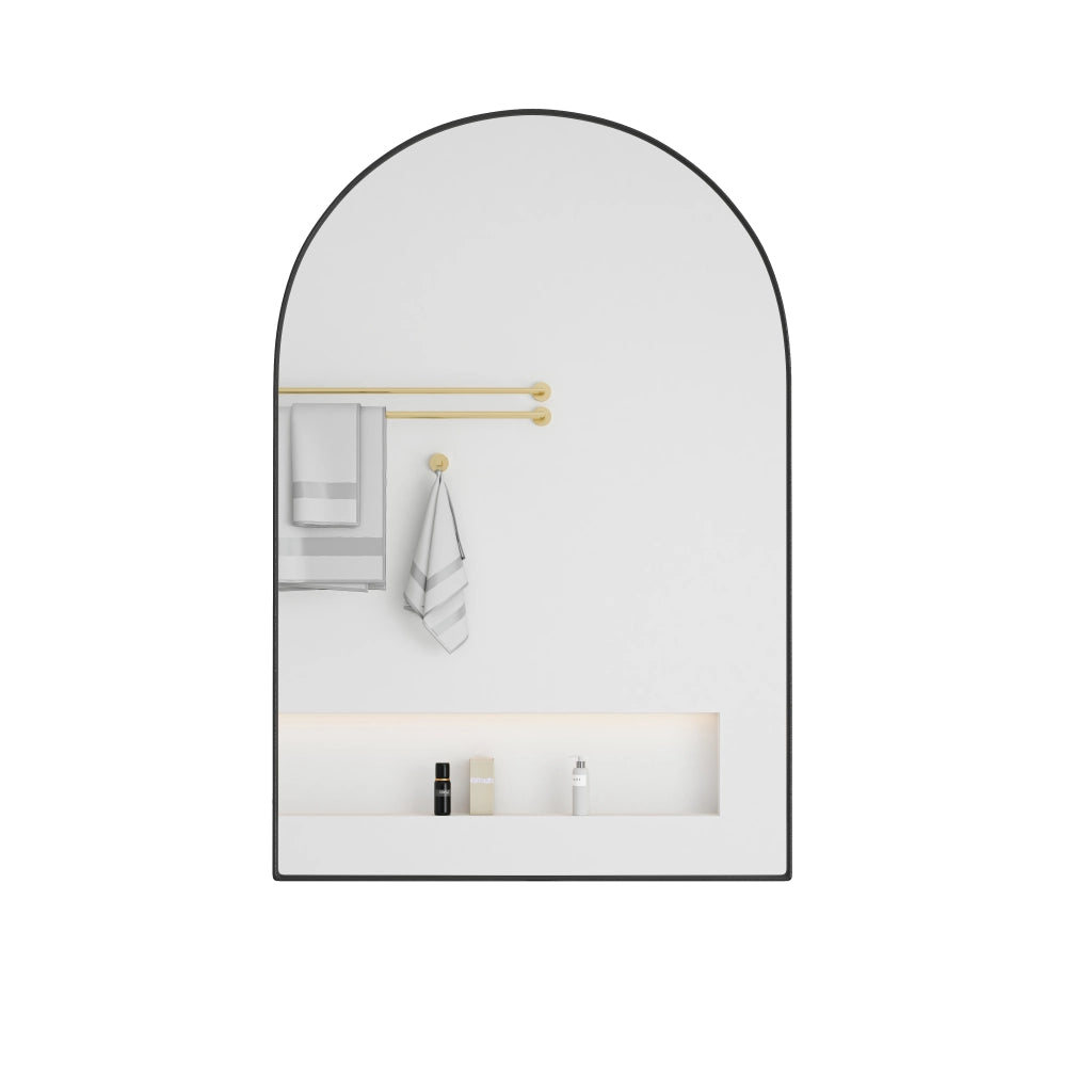 MOBILE SPECCHIERA AD ARCO 101x72x18,5 cm METALLO NERO