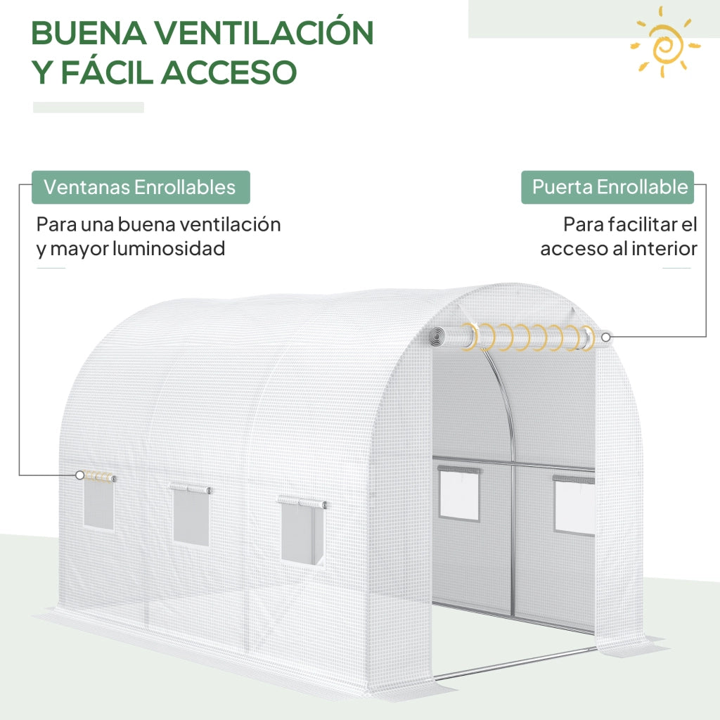 Copertura di Ricambio per Serra ¨C Xylo ¨C Polietilene Bianco 3x2x2 m con 6 Finestre
