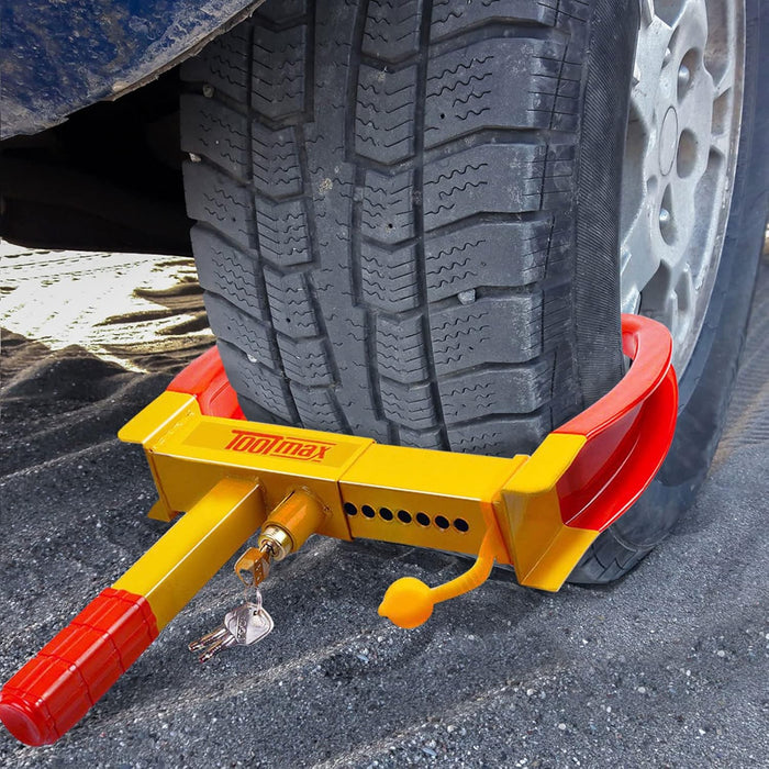 Blocco Ruota Auto Antifurto Bloccaggio per Pneumatico Ruote con 3 Chiavi