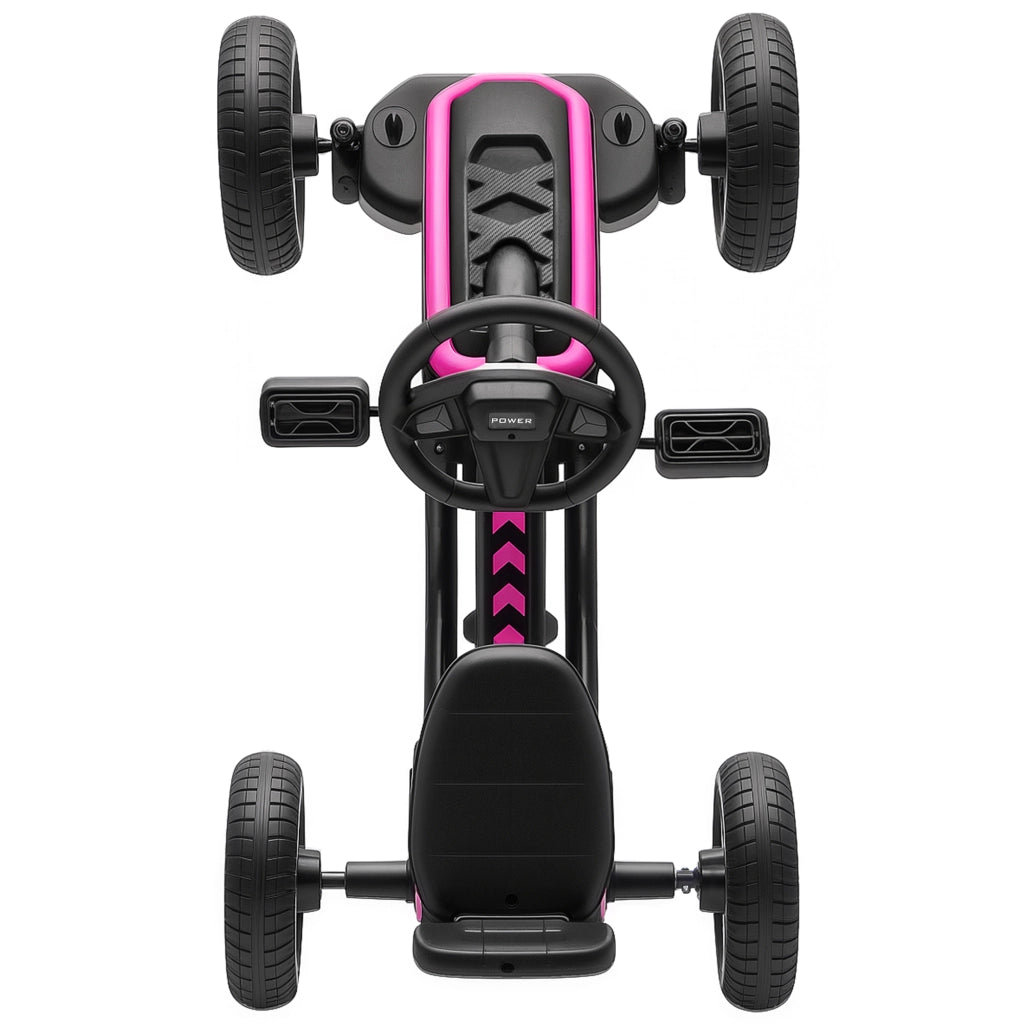 Pedal Car con Ruote Antiscivolo in EVA ¨C zephmum ¨C Rosa per Bambini 2-5 Anni