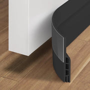 Striscia di sigillatura per porte autoadesiva schermo di protezione per porte impermeabile e silenzioso chiusura della fessura tra porta e pavimento isolante per porte - 3 metri nero