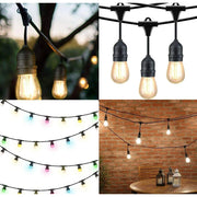 Trade Shop - Catena Luminosa Per Esterno Ip44 Cordoniera Portalampada 10xe27 11 Metri St-lv -