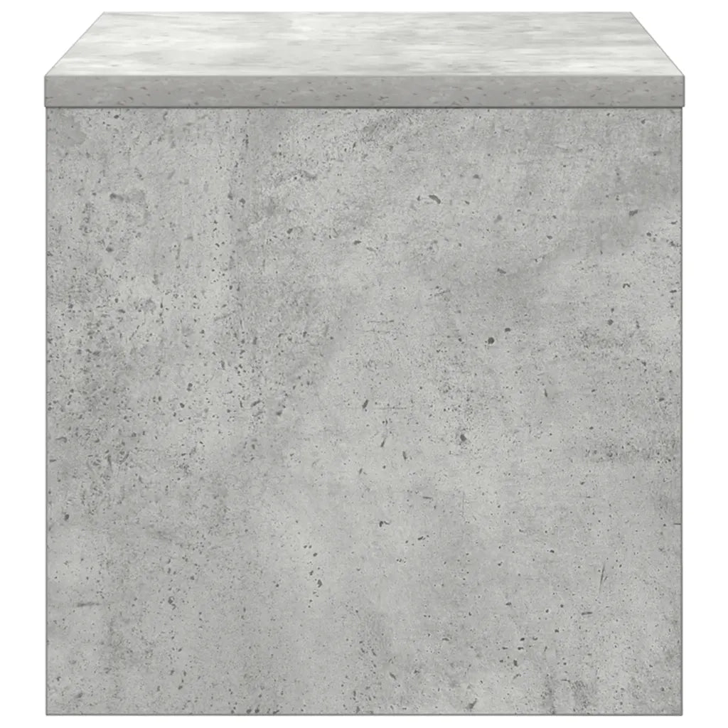 Comodino Grigio Cemento 40x30x30 cm in Legno Multistrato 800071
