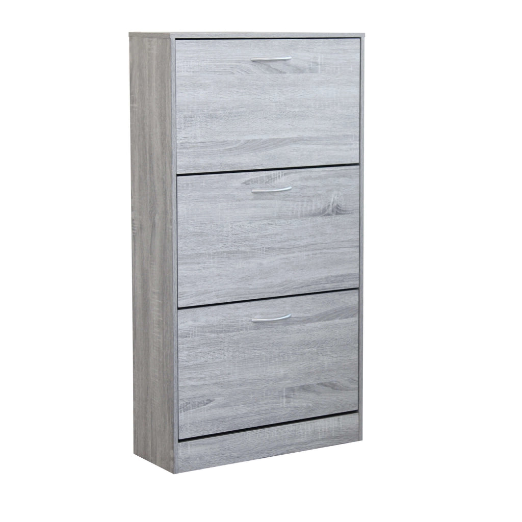SCARPIERA VICKY GRIGIO CHIARO CON 3 ANTE A RIBALTA 60 X 24 X H115 CM