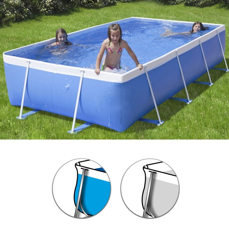 Piscina fuori terra RIO TOP 400 - 3,95 x 2,15 h 0,80 m - Piscina Fuori Terra Rio Top 400 - 3,95 X 2,15 H 0,80 M Liner Sabbia / Bianco