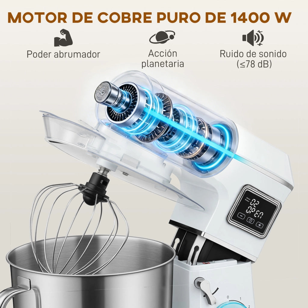 Battitore Planetario 6L 1400W ¨C zephmum ¨C Bianco