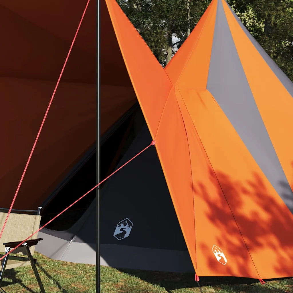 Tenda Tipi Grigio e arancione 510 x 690 x 330 cm taffetà 42000986