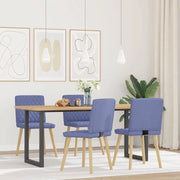 vidaXL Sedie da Pranzo 4 pz Blu Jeans in Tessuto