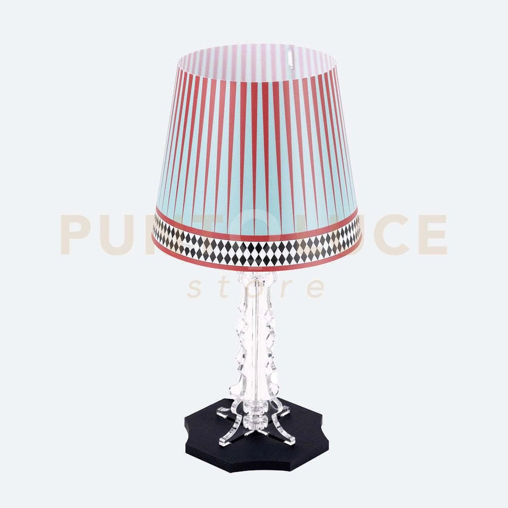 LAMPADA DA TAVOLO PICCOLA BRIGHELLA 1 LUCE ATTACCO E14 DISEGNO FOULARD