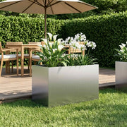 Vaso da giardino Argento 60 x 40 x 40 cm Acciaio zincato 8005690