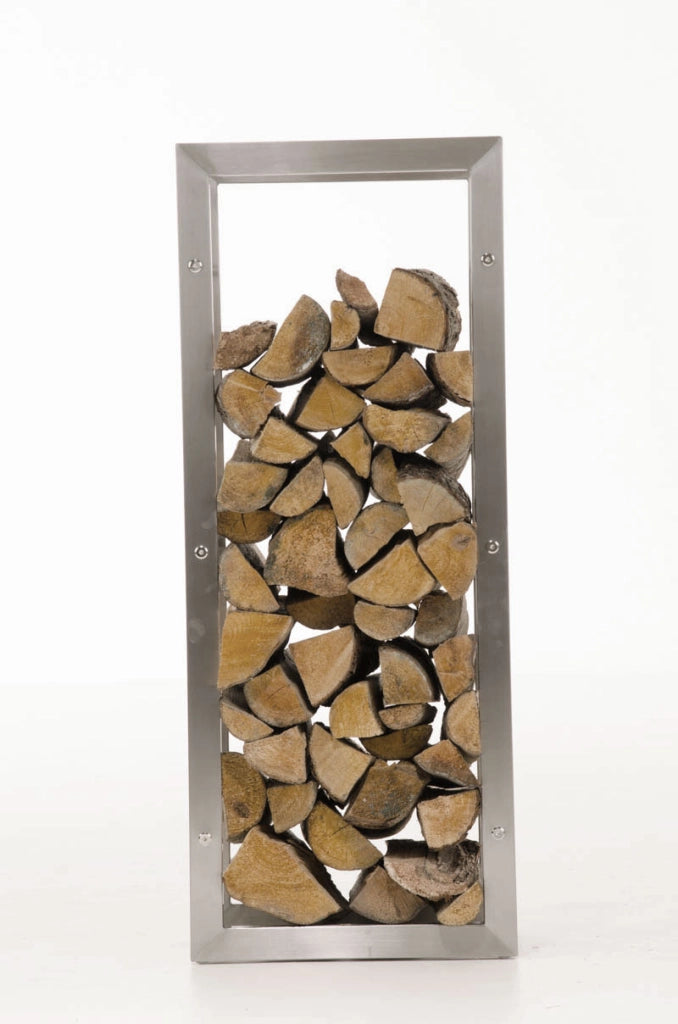 Portalegna KERI in robusto acciaio inossidabile 25x60x150 cm