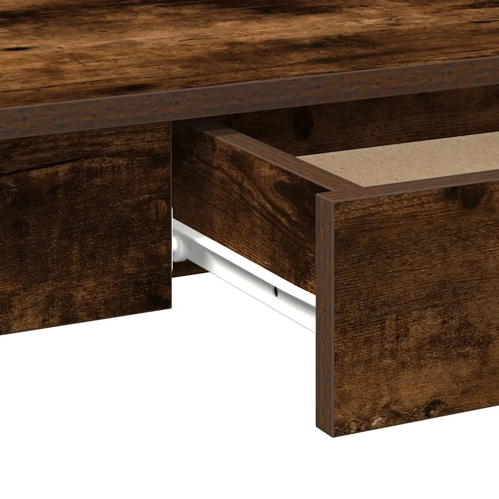 Scrivania | Tavolo da Ufficio Rovere Fumo 100x45x75 cm in Legno Multistrato