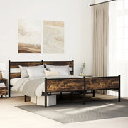 Giroletto senza Materaso in Metallo Rovere Fumo 183x213 cm
