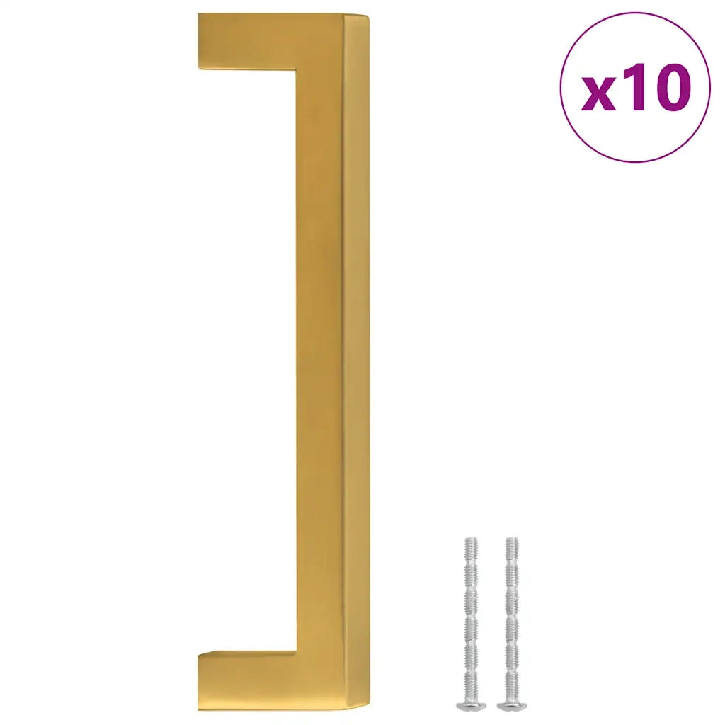 Maniglie per Mobili 10 pz Oro 128mm in Acciaio Inox CFW4015800