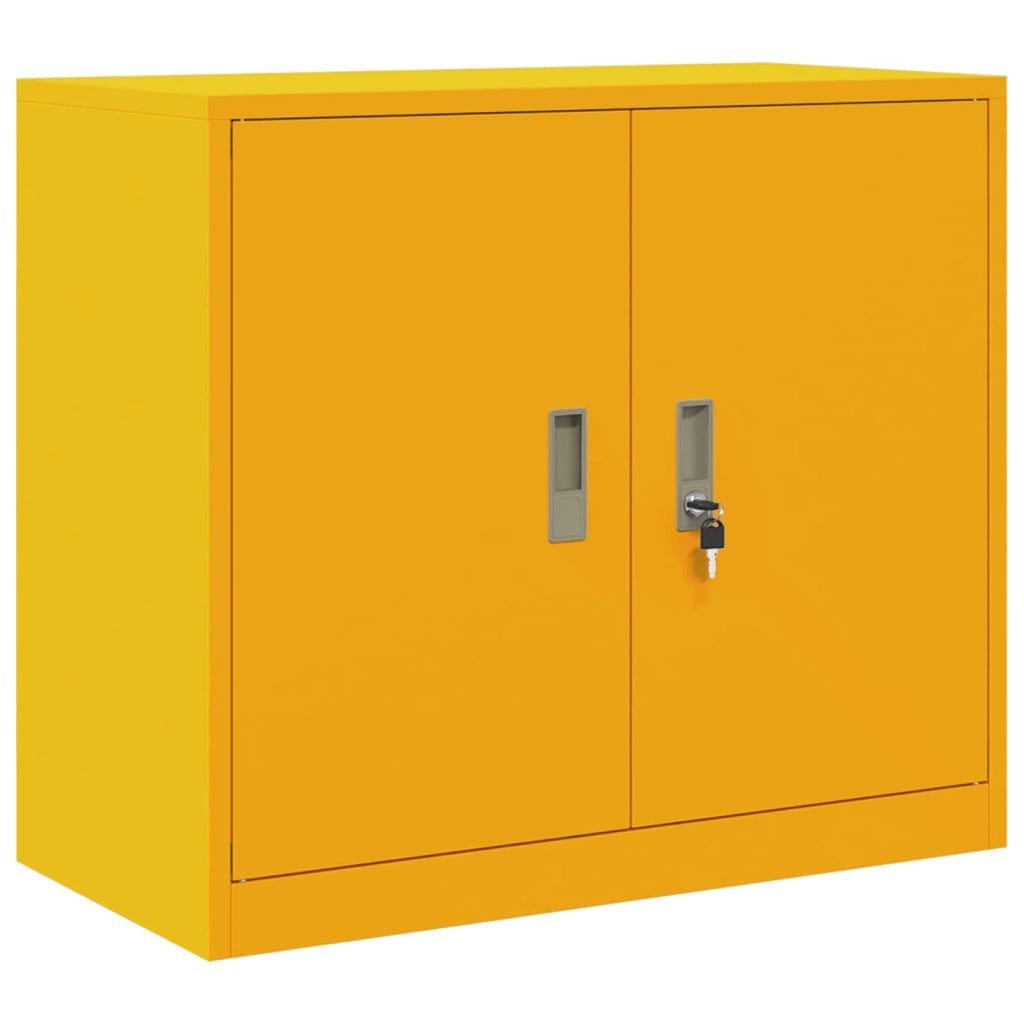 Armadio Giallo senape 80 x 40 x 70 cm Acciaio