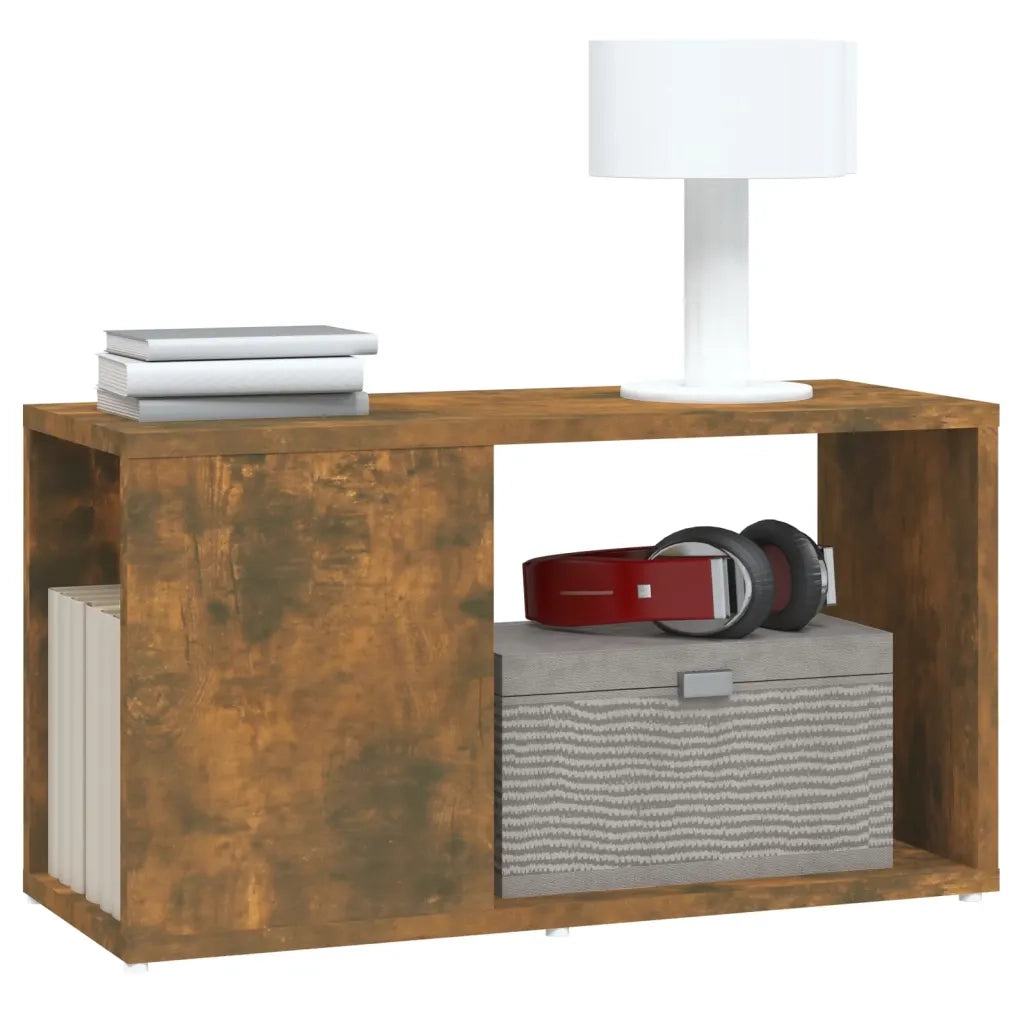Mobile Porta TV Rovere Fumo 60x24x32 cm in Legno Multistrato 816029