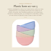 Set di 5 Tazze in Plastica Infrangibile - Sicure per l'Alimentazione - Leggere - Riciclabili - Tazze per Campeggio - 15cm/24OZ - Inservizio