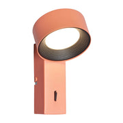 Applique moderna arancione tonda con interruttore LED 1,8W Italux