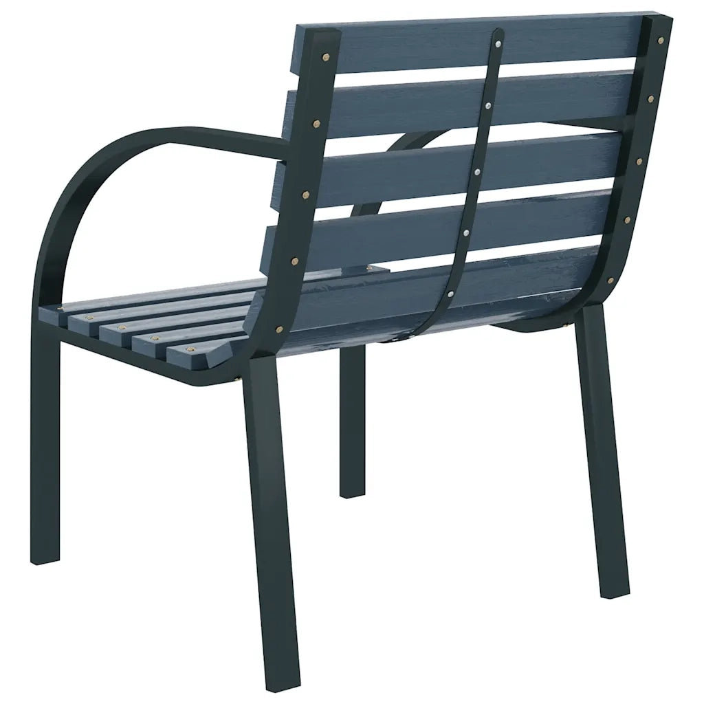 Sedie da Giardino 2 pz | Sedie da Esterno Grigie in Legno