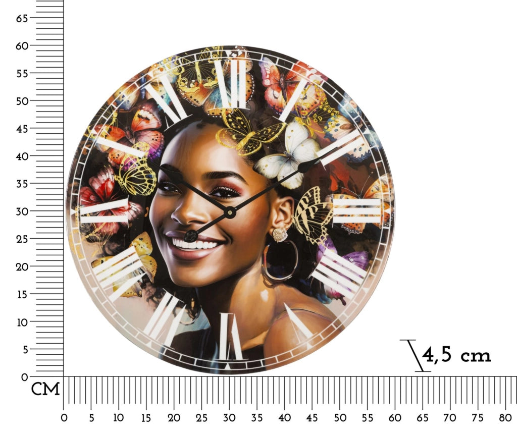 Orologio Kourt 60x4,5x60 cm in MDF Multicolor