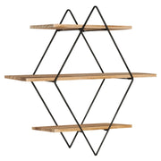 IDMarket - Scaffale a parete in metallo LILY a 3 livelli dal design industriale