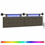 Testiera | Testata sospesa Con luce LED Grigio Similpelle