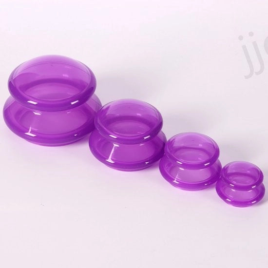 Set di Cupping 4 pezzi - Set di Cupping - Cuppe di silicone - Set di Cupping - Cupping per Cellulite - Cuppa a vuoto - Set di Cupping per ridurre la cellulite, anti-invecchiamento, allevia il dolore e le articolazioni per glutei, collo, corpo - Blu