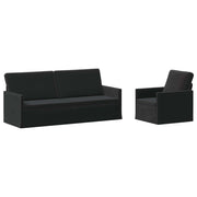 Set di divani 2 pcs Nero Velluto (V) 3433222