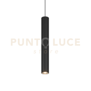 1203 SOSPENSIONE TONDA 1 LUCE ATTACCO GU10 COLORE NERO CON CAVO CM 250 ROSONE DA ACQUISTARE SEPARATAMENTE