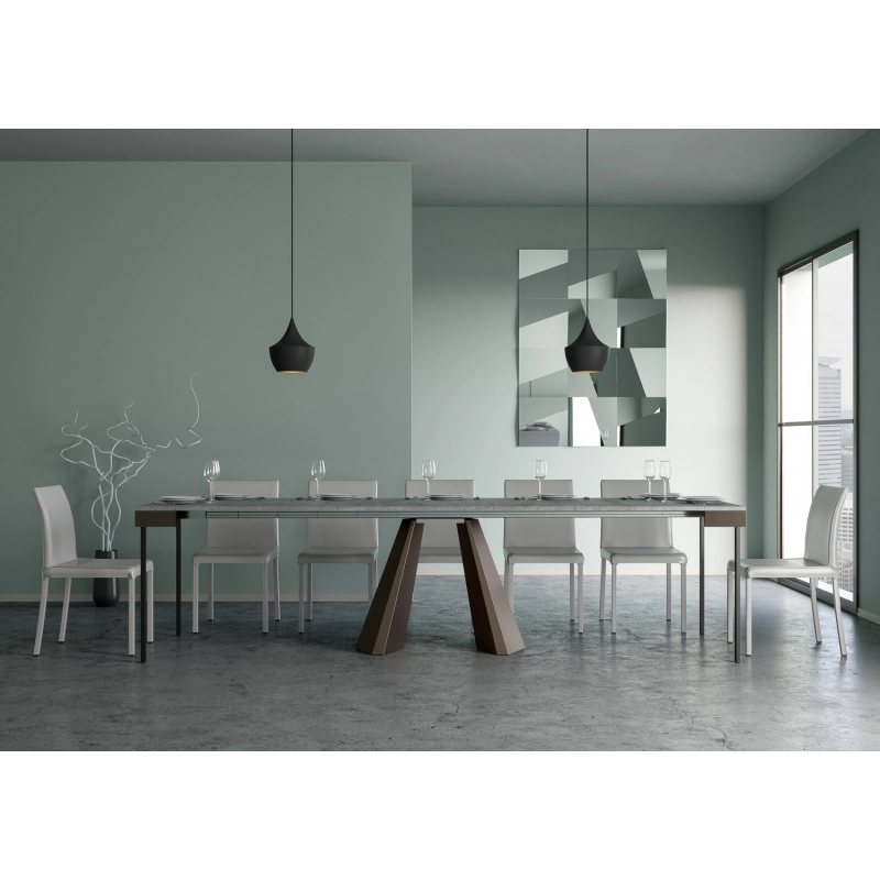 Consolle allungabile 90x40/300 cm Diamante Evolution telaio Orso - Cemento