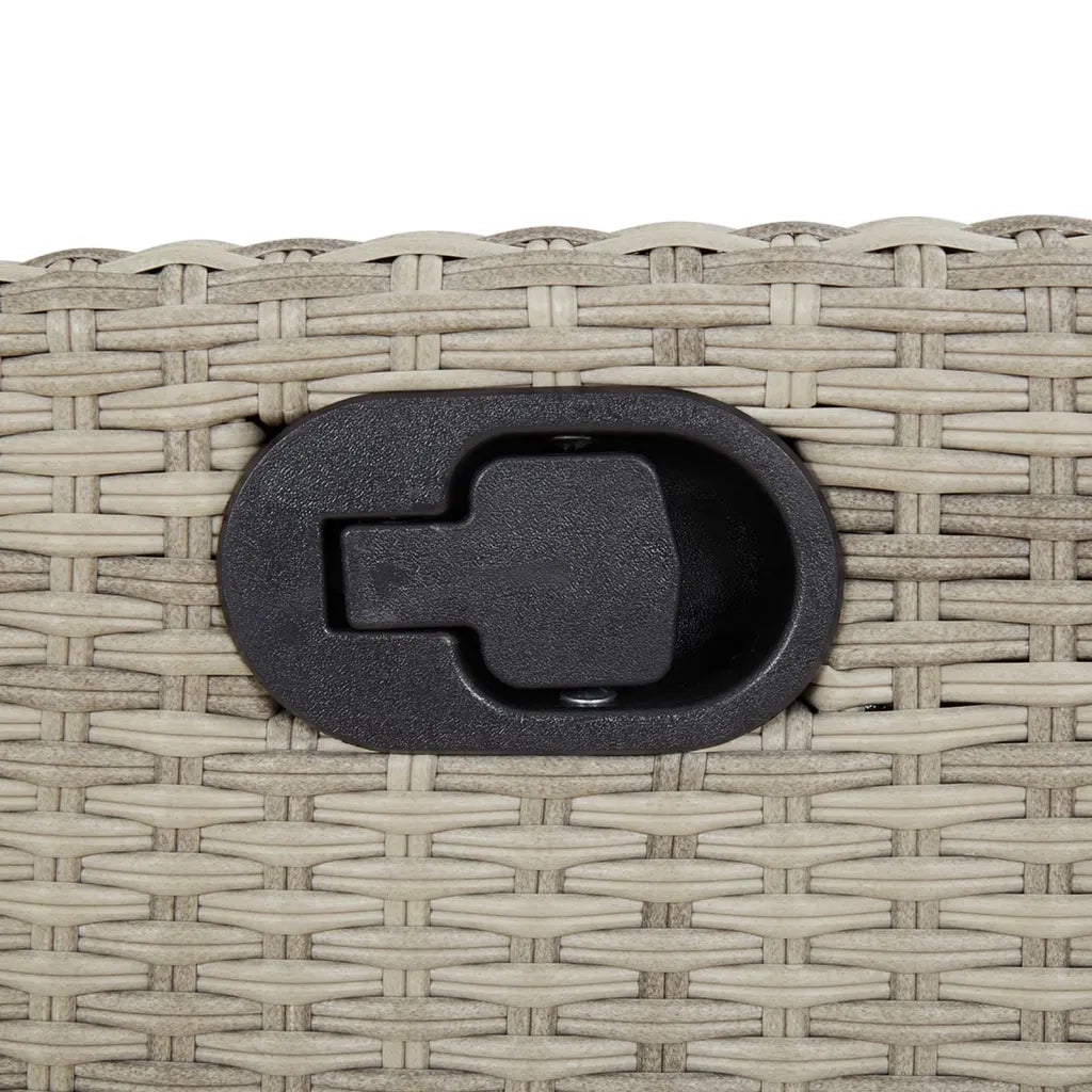 Sedie Reclinabili Giardino 2pz Cuscini Grigio Chiaro Polyrattan 365270