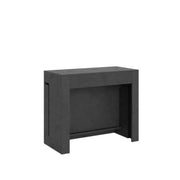 Consolle allungabile 90x42/302 cm Evolve antracite spatolato allunghe interne