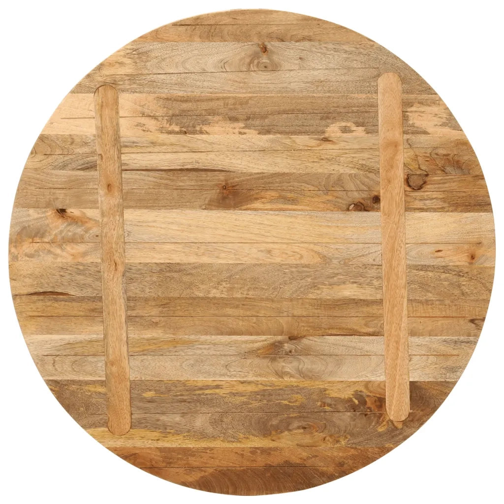 Piano per Tavolo Ã˜ 70x2,5cm Rotondo in Legno Massello di Mango