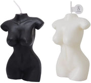 Candela per corpo femminile - 2 pezzi - decorativa - a base di soia - tempo di accensione 3-8 ore - decorazione estetica