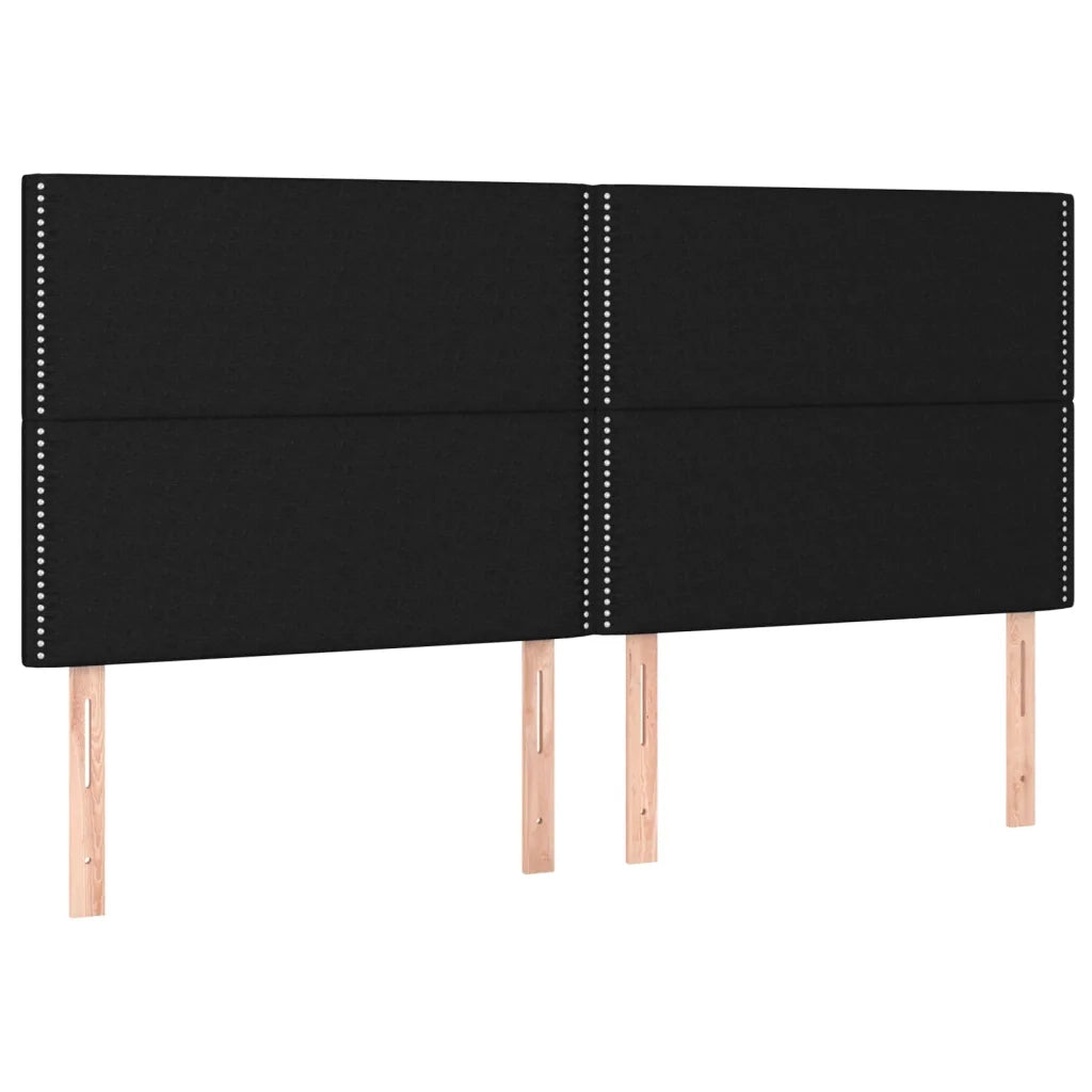 Letto a Molle con Materasso e LED Nero 180x200cm in Tessuto 3135375
