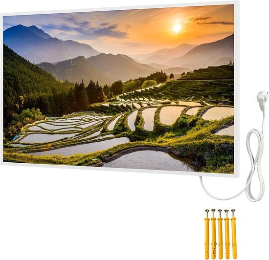 Infraroodverwarming con immagine e cornice - Pannello di riscaldamento con stampa UV 100 x 60 cm