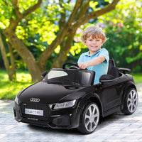 Audi 12V Auto Elettrica per Bambini, Macchina Elettrica con Velocità 2,5-5 km/ora, con Telecomando USB MP3 Luci LED (Nero)