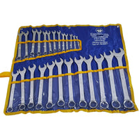 SET CHIAVI COMBINATE 25pz LUCIDE 6-32mm STELLA E FISSA ACCIAIO Cr-V CON FODERO EN82971