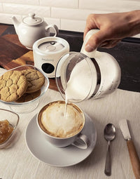 Innoliving Montalatte Elettrico INN-786, Capacità 350ml, Funzione Schiuma Calda e Fredda, Rivestimento Antiaderente, Design Compatto, Facile da Pulire, Ideale per Cappuccini e Bevande Calde