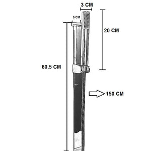 Saliscendi Ad Incollo , No Fori Con  Doccetta E Flessibile