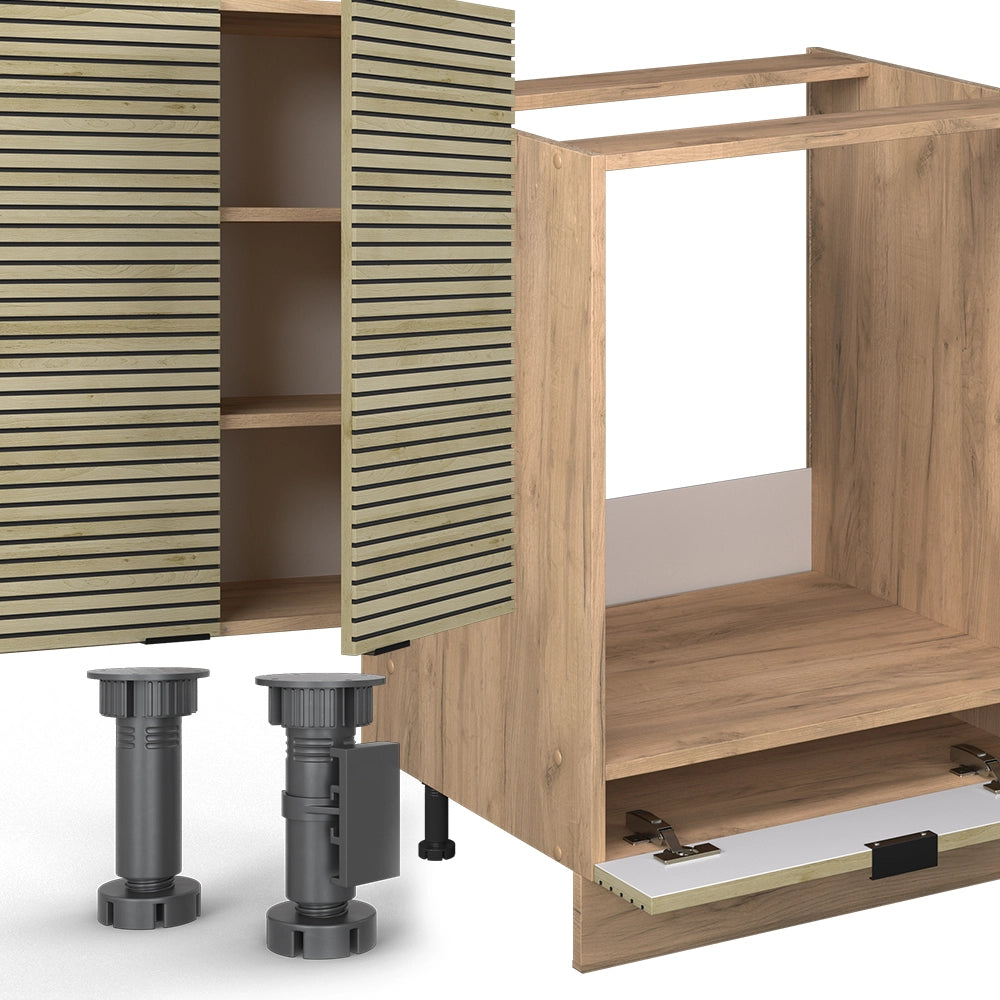 Vicco Cucina angolare completa Pannello in rovere/rovere goldkraft 347 x 257 cm , PL Antracite