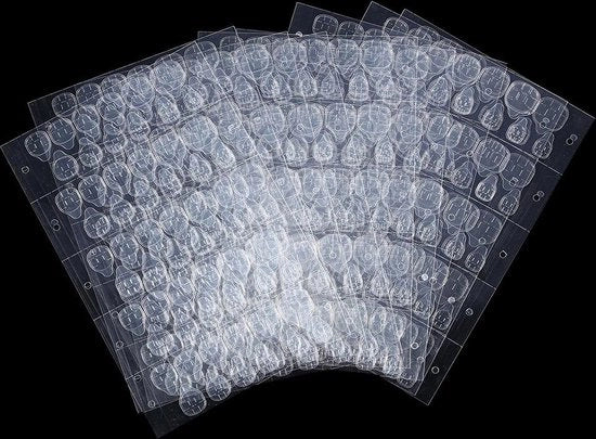 Nageltips a doppia adesiva trasparente - Adesivo per false unghie - Alta tenuta adesiva.