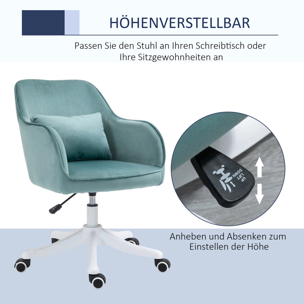 SEDIA DA UFFICIO GIREVOLE CON MASSAGGIO 57x70x78-86 cm VERDE