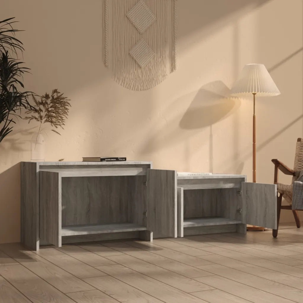 Mobile TV-Credenza TV-Console TV Grigio Sonoma 146,5x35x50 cm in Truciolato