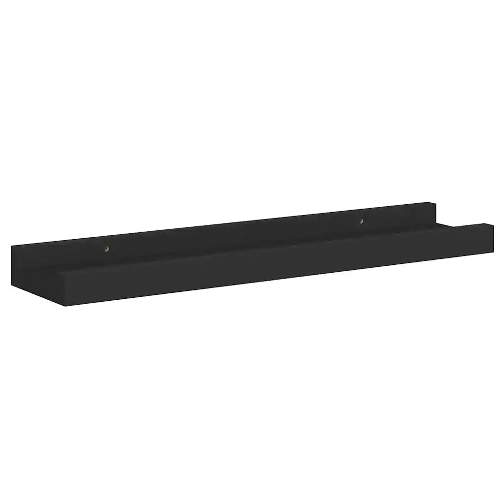 Mensole con Sporgenza 2 pz Nere 40x9x3 cm MDF 323931