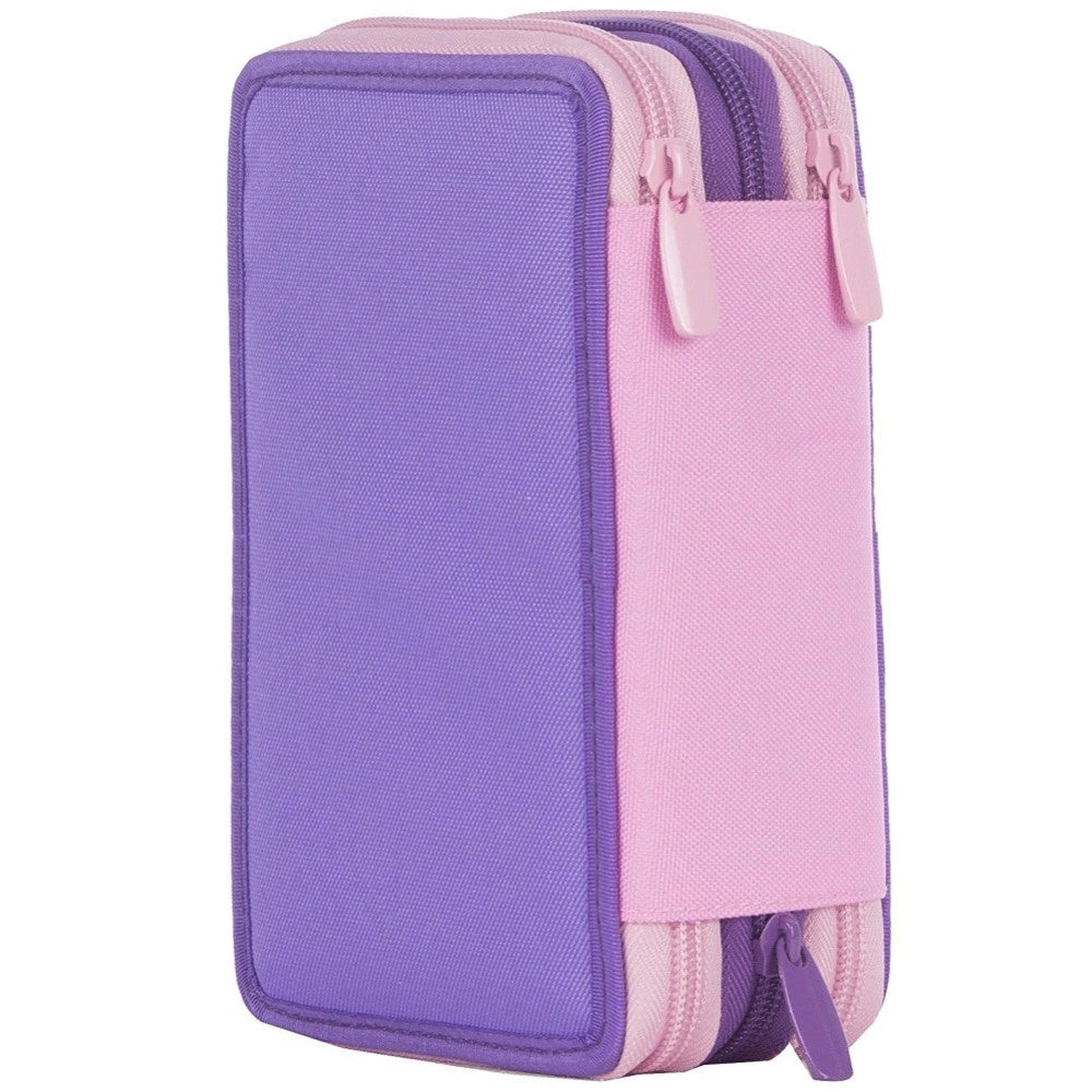 Trade Shop - Astuccio Completo 3 Zip Frozen Elsa Anna Accessoriato Bambine Scuola -