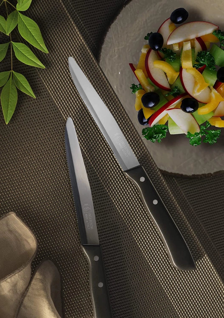 MAURY'S SET DA 6 COLTELLI PER PIZZA IN ACCIAIO INOX DI COLORE NERO