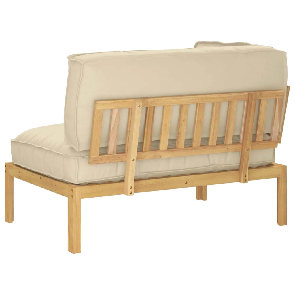 Set di divani Beige 133 x 92 x 69 cm Legno di Acacia Massello 3418169