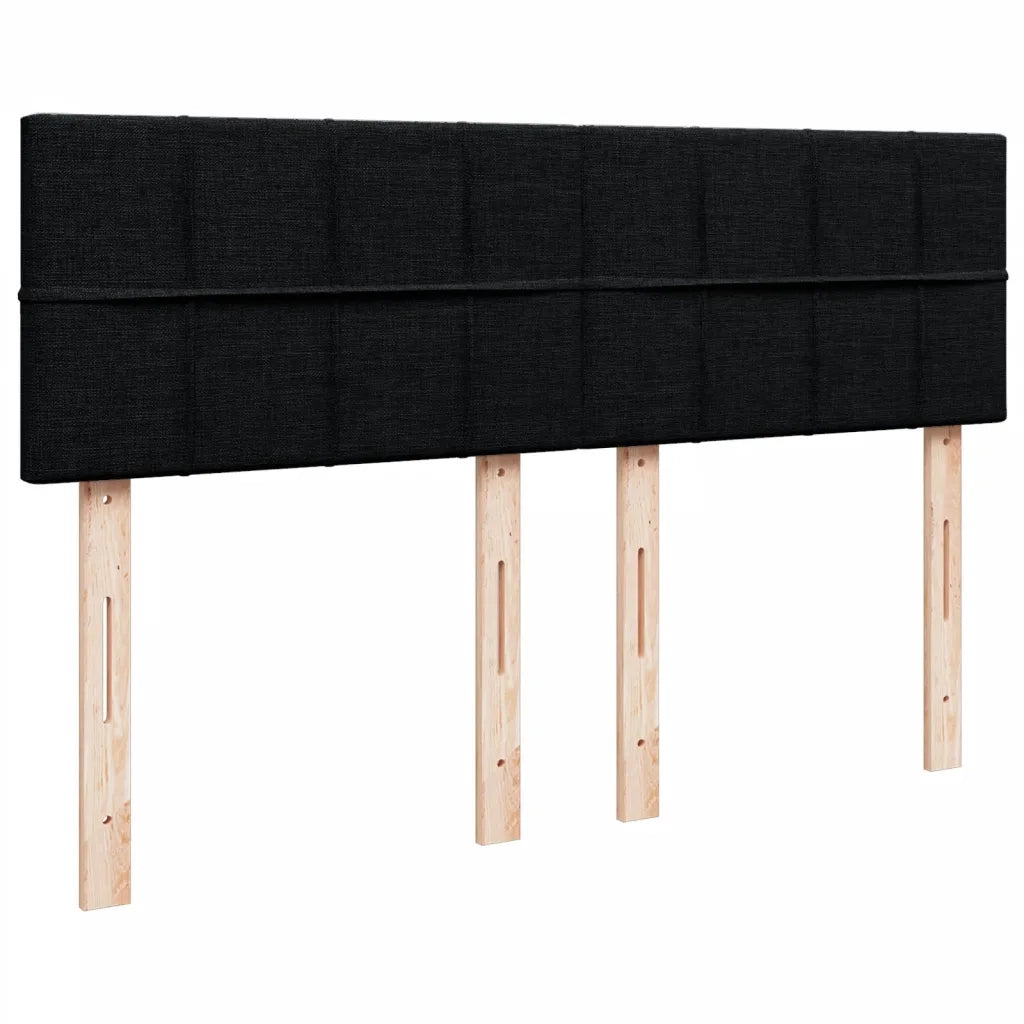 Giroletto a Molle con Materasso Nero 160x200 cm in Tessuto 3287121