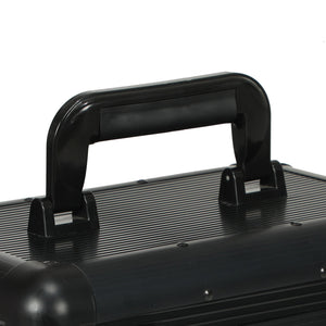 Set 600 Fiches da Poker 2 Mazzi di Carte Tappetino con Valigetta Nero